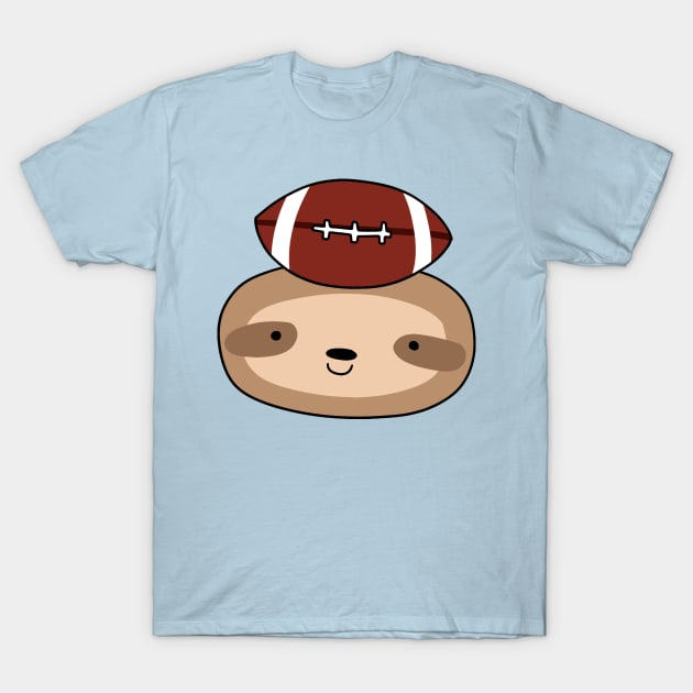 Football Sloth Face T-Shirt by saradaboru